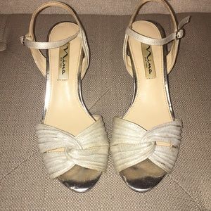 NINA Silver Tie Heel